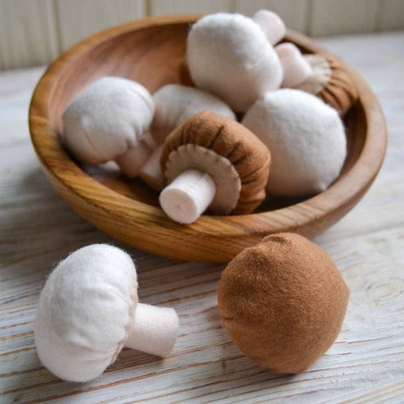 Cibo da gioco con funghi cibo in feltro, verdura, frutta, finta cucina per  bambini, peluche, giocattoli da cucina, cibo finto per bambole, mercato  agricolo per bambini -  Italia