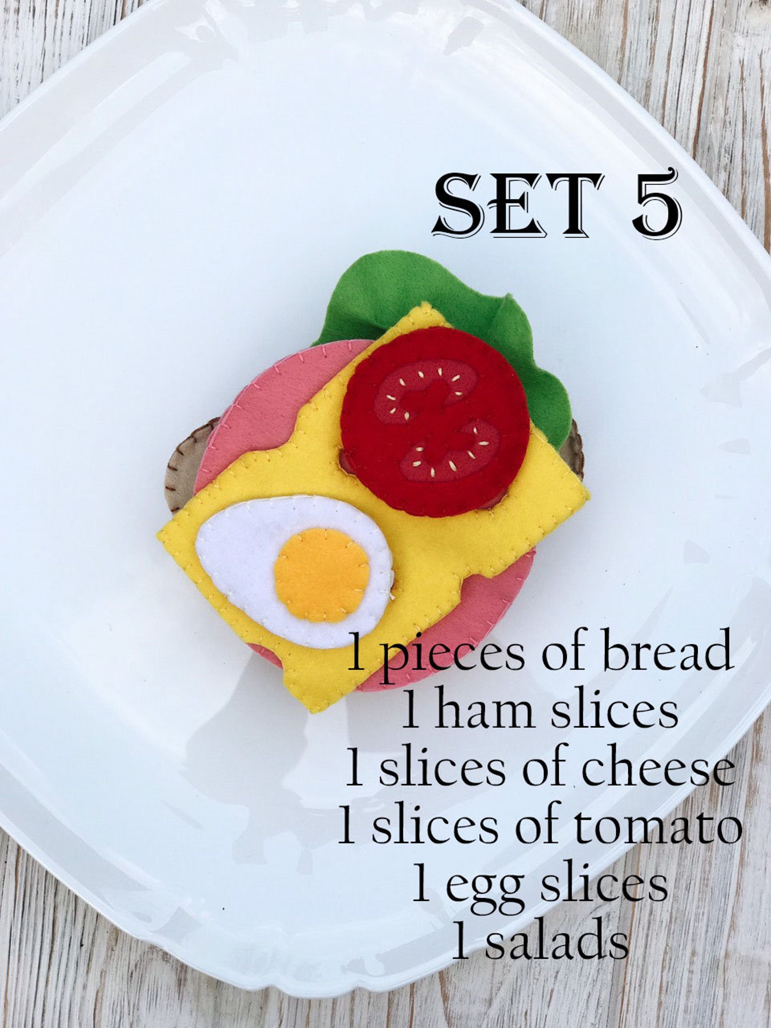 Sandwich Bread Play Food felt Food Pretend Play Kids Etsy UK