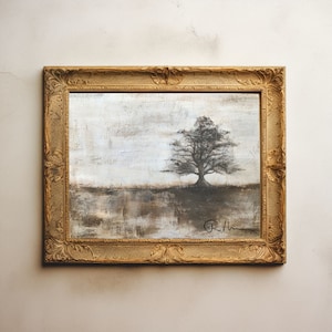 Country Oak Tree Painting | Fine Art Print