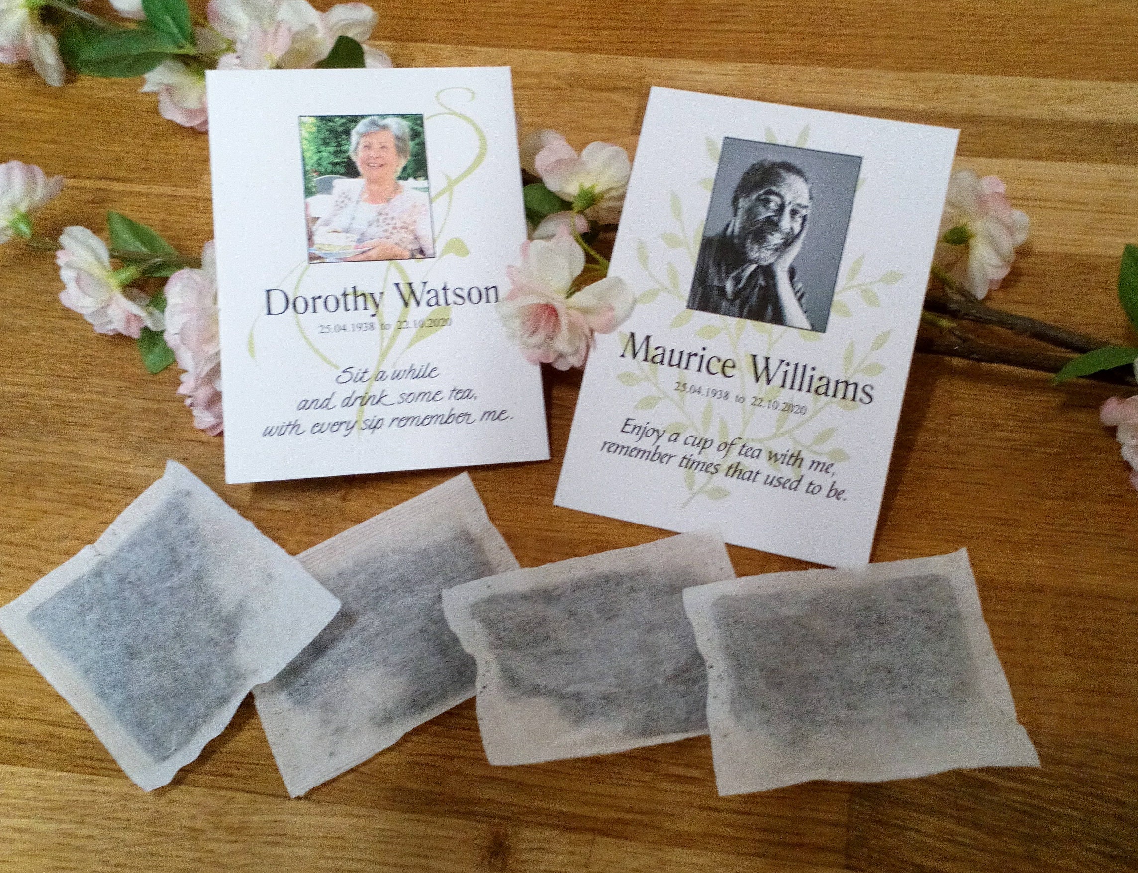 10 Personalised Memorial Envelopes for Tea Bags Etsy