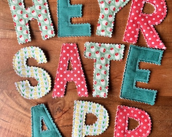 PDFレターガーランドの縫製パターン｜DIY布ガーランドレター｜初心者