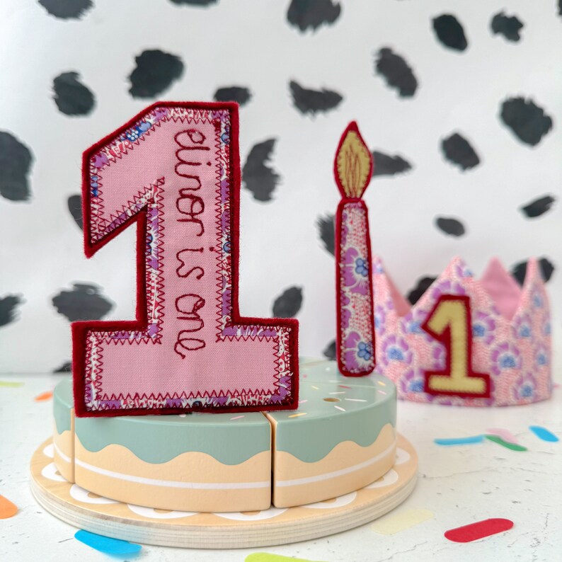 Reusable Fabric Birthday Candle Cake Topper, Flameless Candle, Reusable