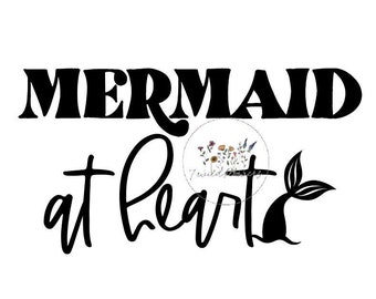 sirena en el corazón svg, sirena svg, archivo de corte de sirena, merbabe svg, vibraciones de sirena, prefiero ser una sirena, pelo de sirena no me importa, jpeg, png