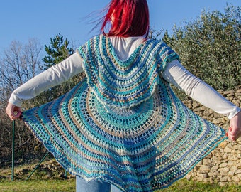 Gilet mandala romantique sans manches, gilet d'été pour femmes, couverture de plage à volants