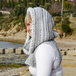 Matrixx Hood TikTok Kapuzen-Cowl Super warmer grobstrick Kapuzen-Cowl Handgemachter Winter häkeln Bild 1