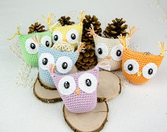 Porte-clés hibou, porte-clés parfumé à la lavande, petit animal en peluche, bijou de sac, cadeau Bff, cadeau pour enseignant, porte-clés Amigurumi