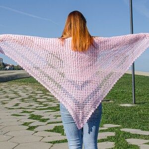 Romantische Art häkeln Dreieckstuch Groß Oma Schal Gemütlich und Stilvoll häkeln Perfekt für Kühle Abende und Morgen