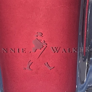 Johnnie Walker Red Label Etched Heavy Whiskey Glasses a Set of Four Vintage and Giftable