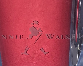 Johnnie Walker Red Label Etched Heavy Whiskey Glasses a Set of Four Vintage and Giftable
