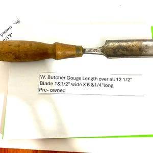 A Pair of Master Maker W. Butcher cast steel Gouge chisels