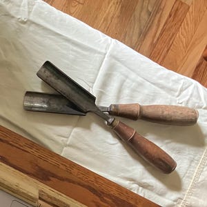 A Pair of Master Maker W. Butcher cast steel Gouge chisels