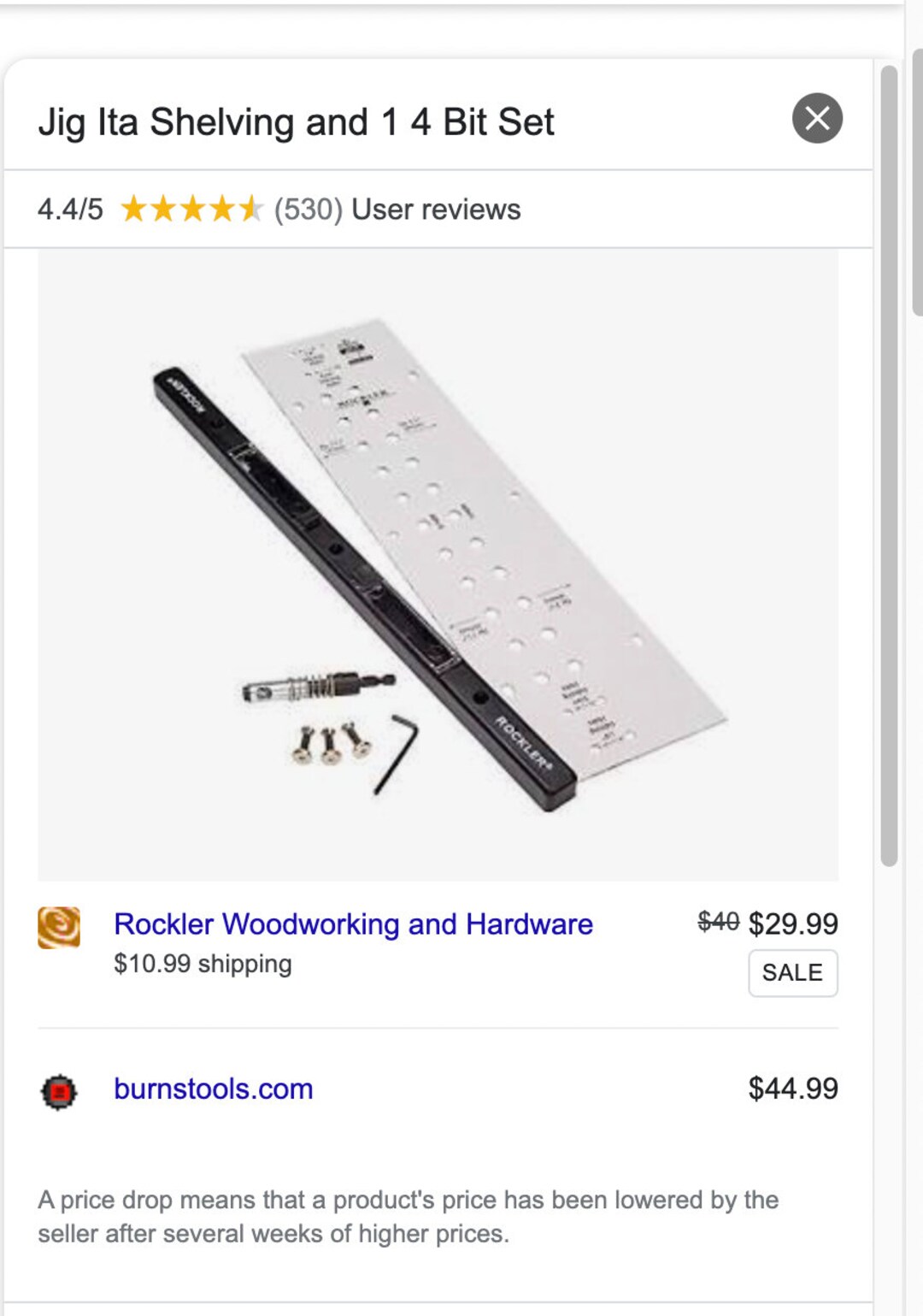 Rockler Jig It for Drilling Shelf Pins Holes in Sides Etsy