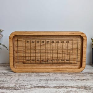 Football Field Catchall Tray, American Football Valet Tray, Solid Wood Sports Desk Organizer, Heavy Maple Snack Tray, Nightstand Organizer