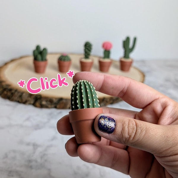 Succulent Fidget Clicker, Office Desk Decoration, Clicky Plant Sensory Toy, Fidget Plant Pot, Fake Succulent Desk Toy