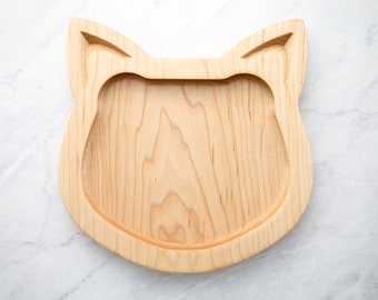 Cat Ring Dish | Wooden Jewelry Tray | Cat Lover Gift | Kitten Trinket Tray | Wedding Ring Dish | Bridesmaid Gift | Nightstand Jewelry Holder
