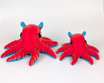 Articulated Octopus Fidget Toy: 3D Printed Desk Pet