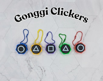 Gonggi Game, Keychain Clicky, ASMR Fidget Toy, Mechanical Keyboard Fidget, 3D Printed Clicker, ADHD Teaching Aid, Fidget Toy, Stress Relief