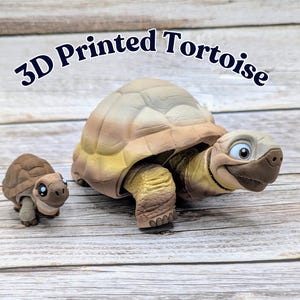 3D Printed Tortoise, Mini Tortoise Fidget, Office Desk Fidget, Gift for Animal Lovers, Baby Tortoise Toy, Articulated Sensory Toy