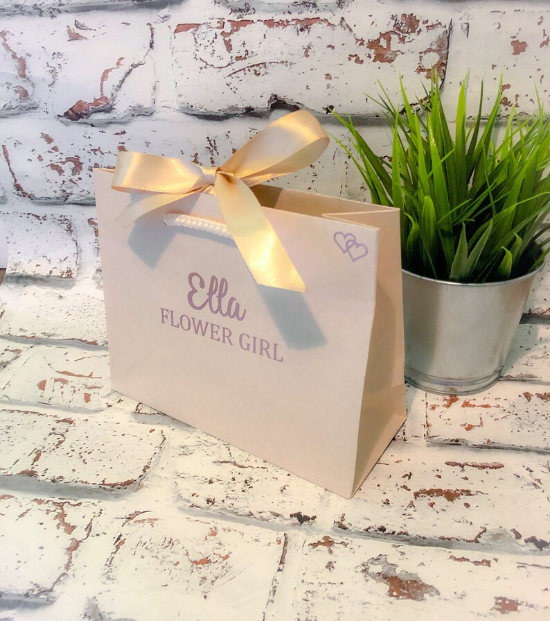 Bridesmaid Gift Bag Flower Girl Gift Bag Personalised Luxury Etsy