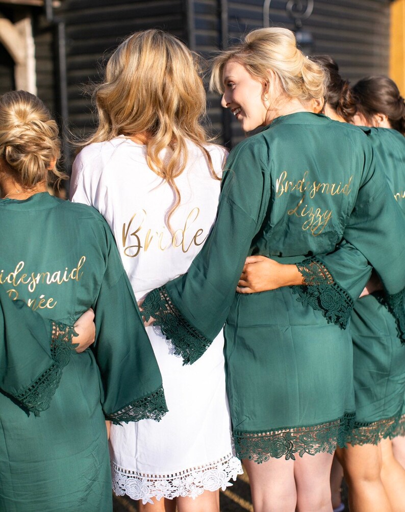 Bridesmaid Robes Cotton Robes Wedding Dressing Gown Etsy