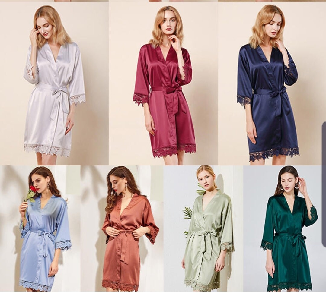 Plain Wedding Party Robes Beautiful 