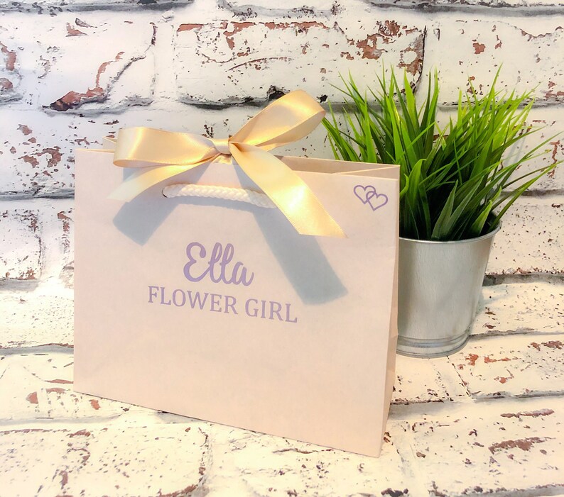Bridesmaid Gift Bag Flower Girl Gift Bag Personalised Luxury Etsy