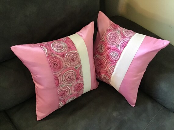 Thai Silk Pillow Cover Cushion Case 2 Pieces Size 16 X Etsy