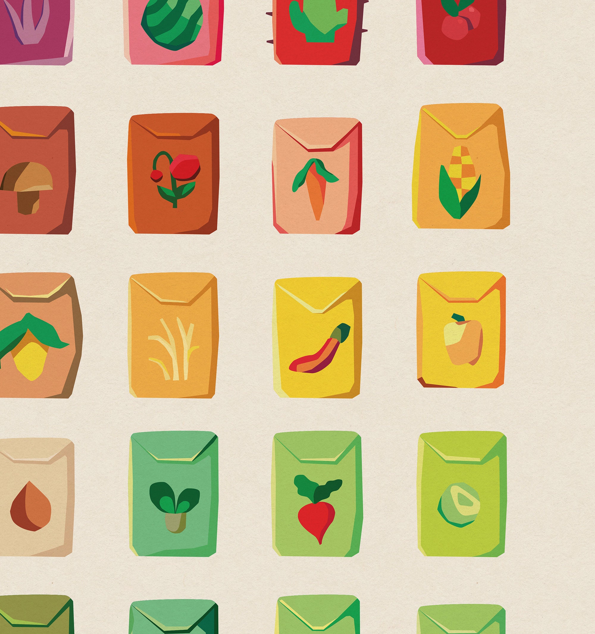 Stardew Valley Seeds Print Seeds Packets Minimal Gradient - Etsy UK