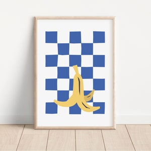 BANANEN WAND PRINT | Obst Poster | Küche Wanddeko | Kinderzimmer Dekoration | Physisch gedrucktes Produkt