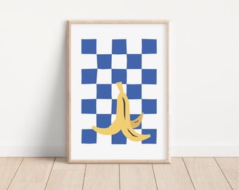 LÁMINA DE PARED DE PLÁTANO / Póster de Frutas / Decoración de Pared para Cocina / Decoración para Habitación Infantil / Producto Impreso Físicamente
