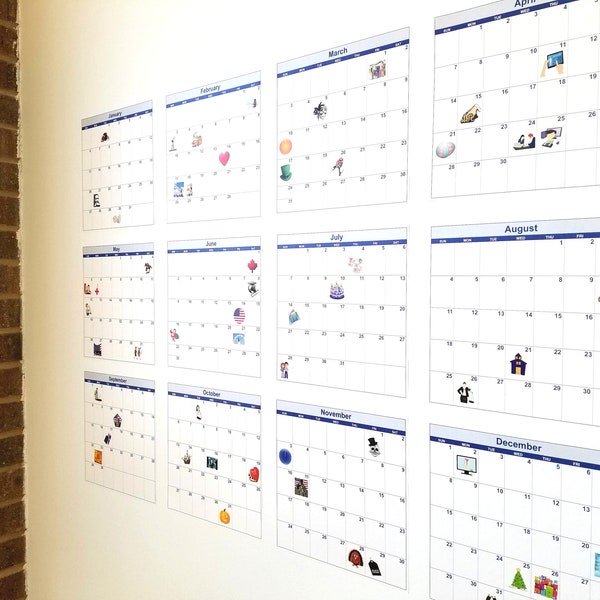 Peel and Stick Calendar - Etsy