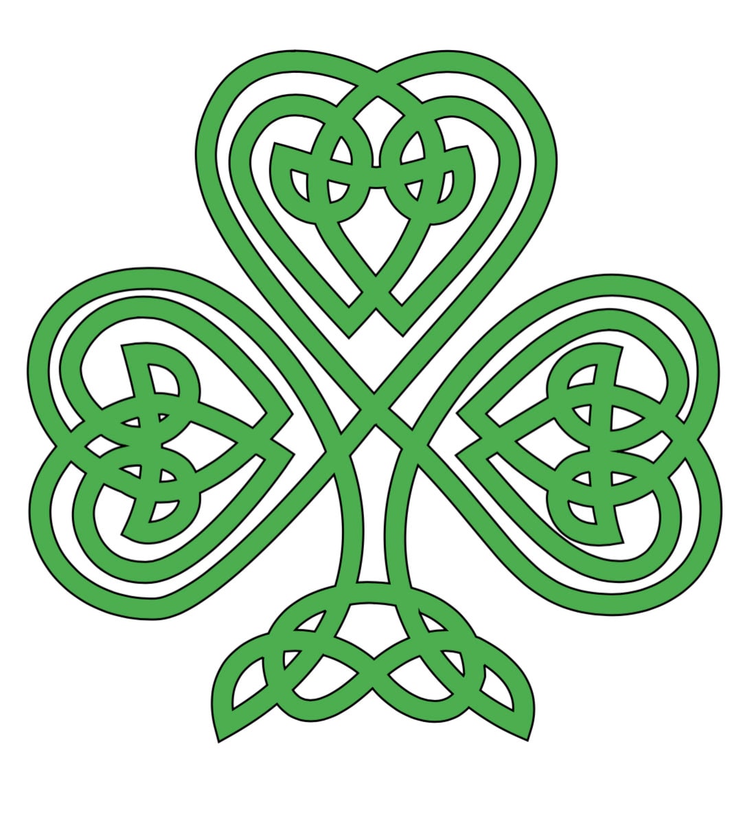 Shamrock Outline Svg - Four Leaf Clover Svg - Shamrock Svg - Scribble –  Apple Grove Lane