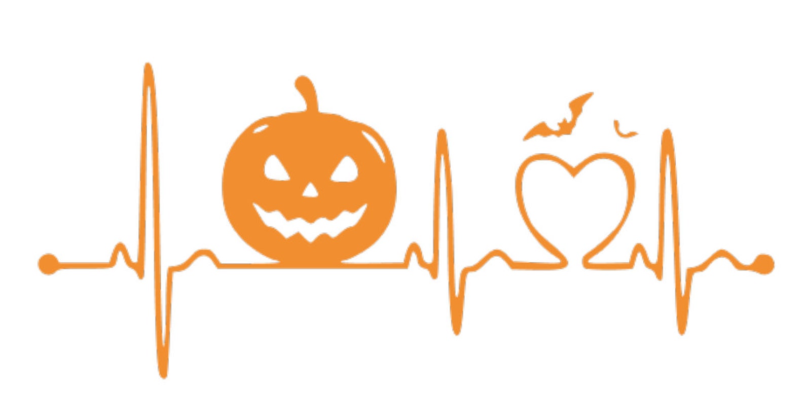 Halloween Heartbeat SVG Digital File Etsy