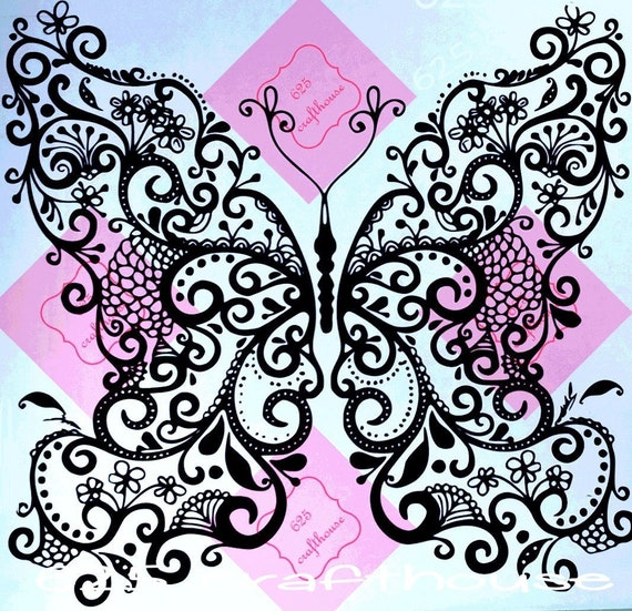 Download Butterfly Mandala Svg File Zentangle Etsy