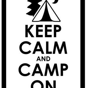 Mantenga el campamento tranquilo en el archivo SVG