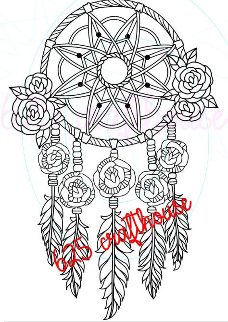 Download Dreamcatcher Mandala SVG File Zentangle | Etsy