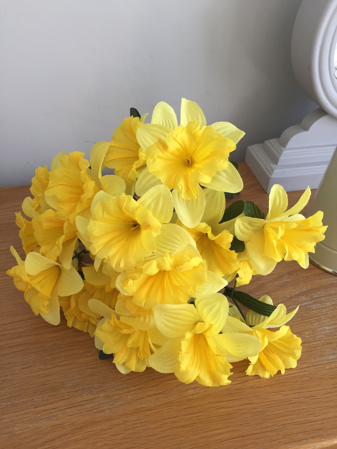 Artificial Silk Flowers X 3 Daffodil Bunches 21 Heads Total Etsy UK