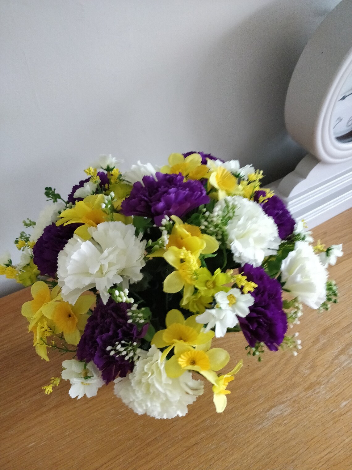 Artificial Flower Grave Pot Arrangement with Daffodils and Etsy