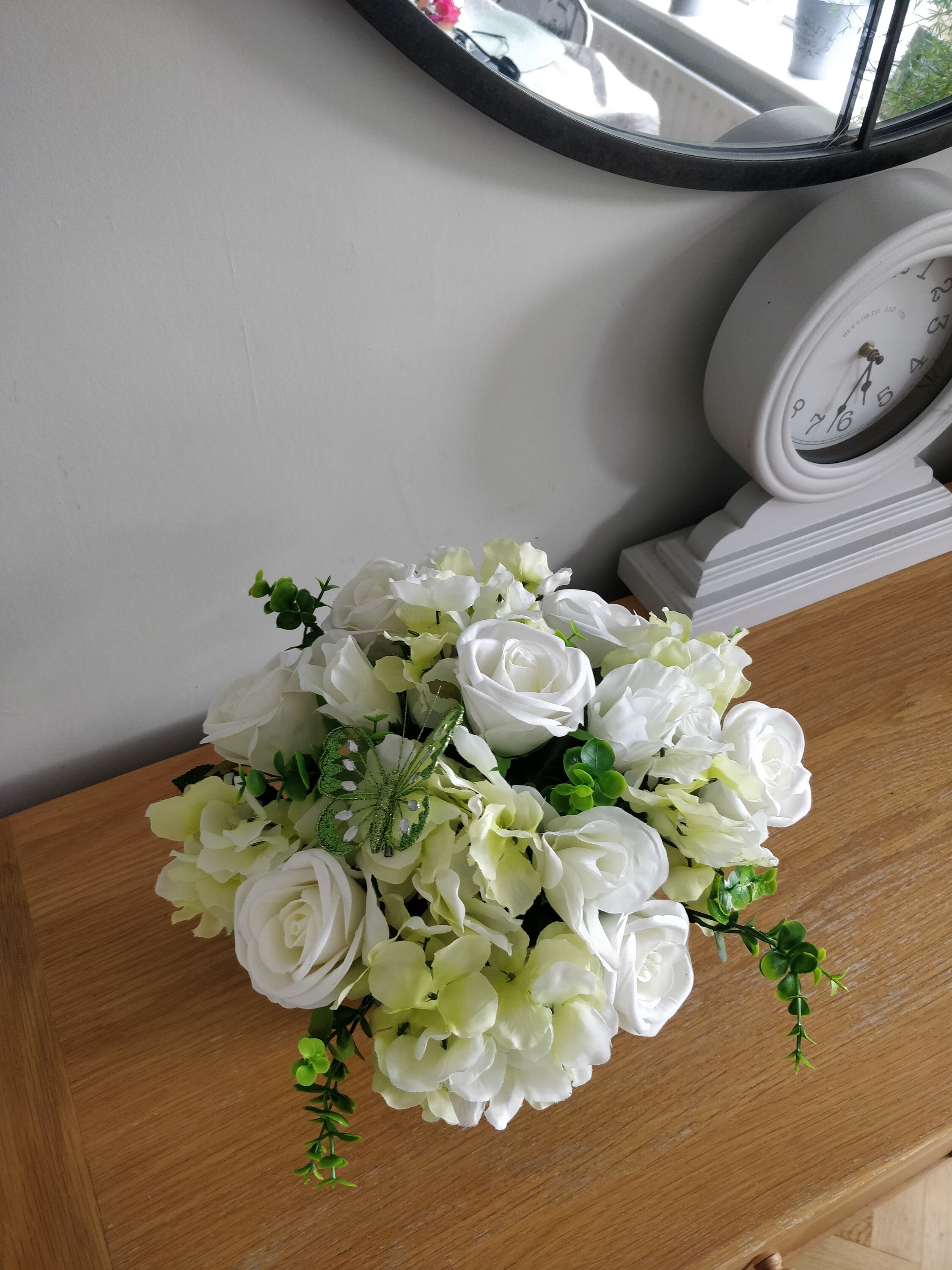 Large Artificial Flower Grave Pot Arrangement in shades of Etsy