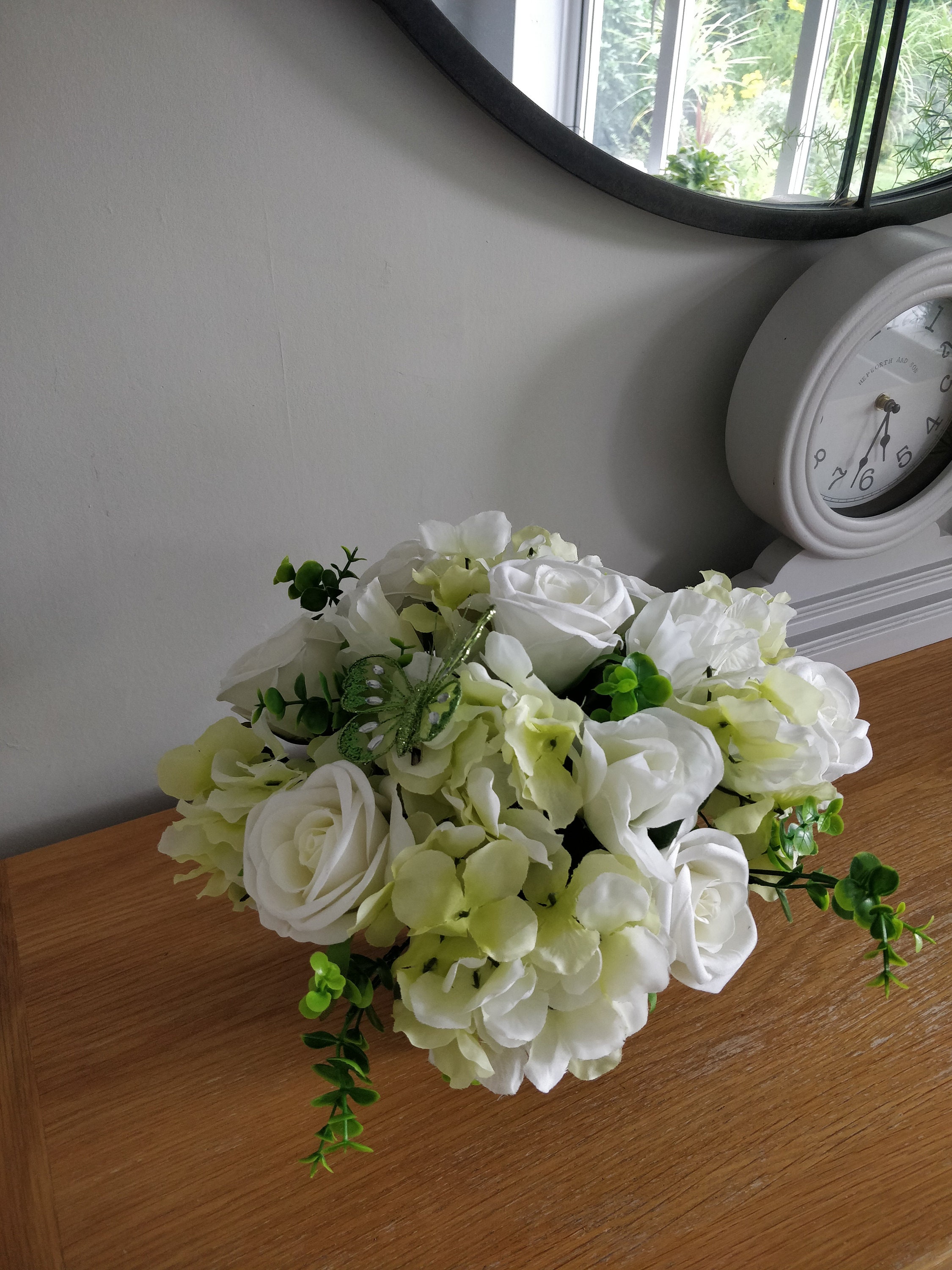 Large Artificial Flower Grave Pot Arrangement in shades of Etsy