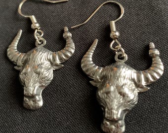 Bull Skull Earrings