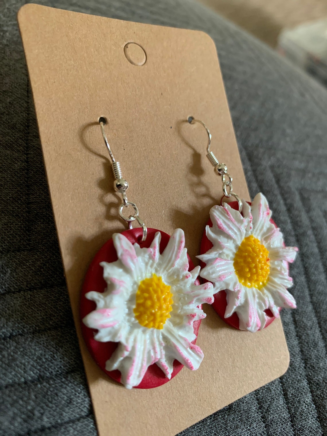 Polymer clay daisy earrings Etsy