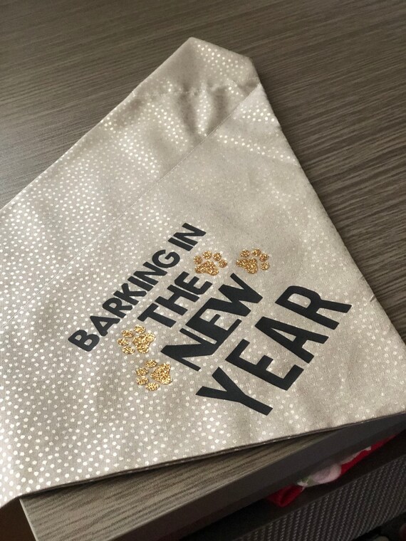 New year's dog bandana Clearance