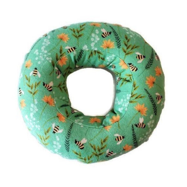 Piercing Pillow: Ear Pillow, Donut Pillow, Ear Piercing Pillow, CNH, Summer Bees