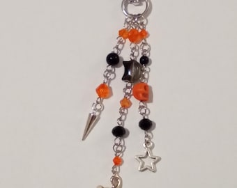 Halloween keychain, witch keychain, tumbler keychain, bag keychain