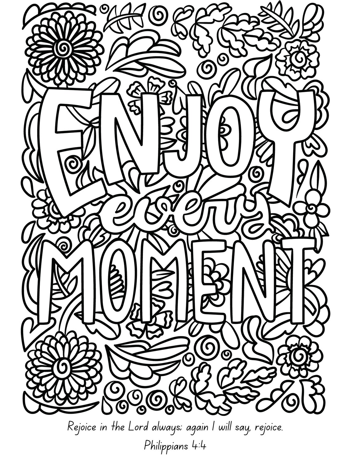 5 Uplifting Adult Coloring Pages / Positivity Coloring Pages / Faith ...