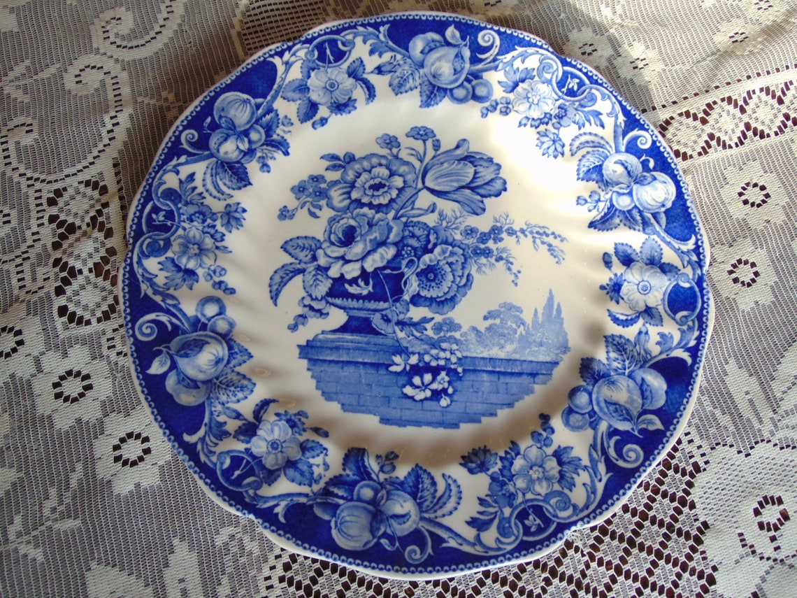 Royal Doulton Pomeroy Blue Dinner Plate Etsy