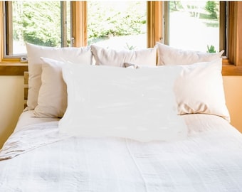Organic Kapok Pillow Natural Bedding King Size - Eco Friendly and Breathable Sleeping Pillow Best Self Care Gift - Sustainable Bed Pillow