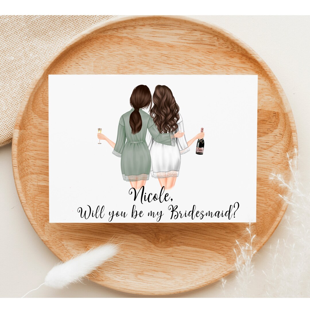 PRINTABLE Personalized Will You Be My Bridesmaid Card, Maid of Honour ...