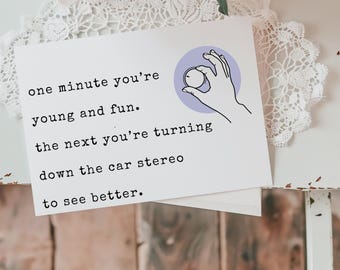 Sarcastic Birthday Card: Funny Minimalist Greeting for Friend